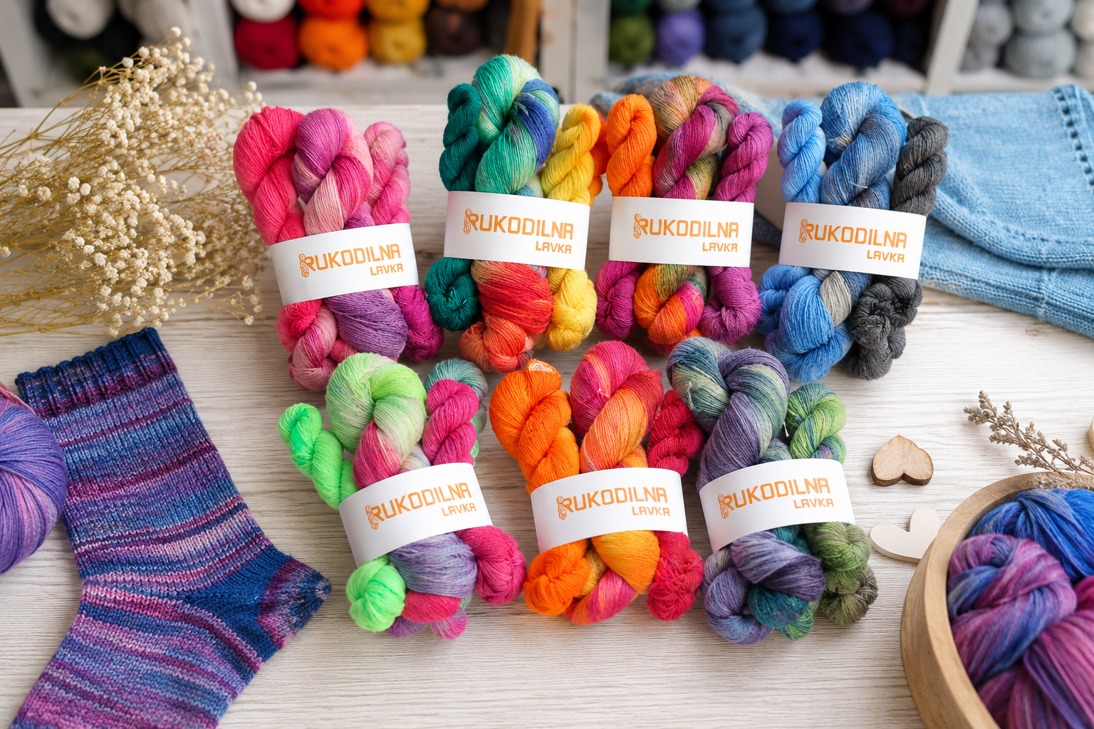 Hand Dyed Sock Yarn Sets with Mini Skeins – Perfect for Contrast Heels, Toes and Creative Knitting