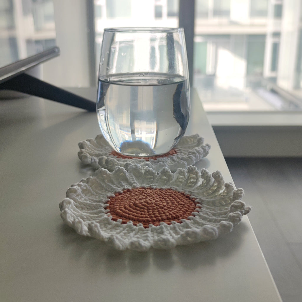 Crochet Flower Coaster Pattern PDF – Daisy Coaster Tutorial