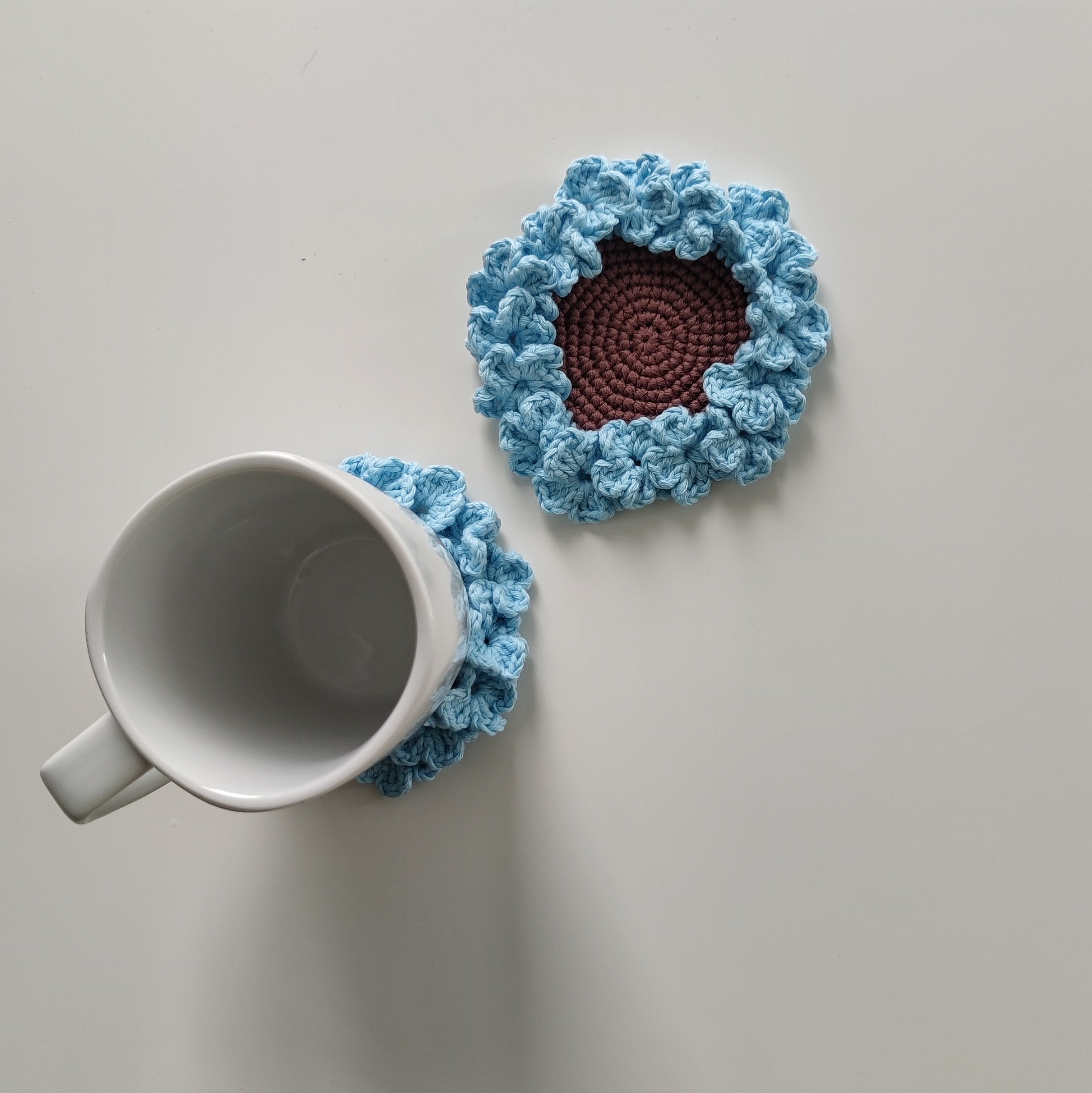 Crochet Violet Flower Coaster Pattern PDF