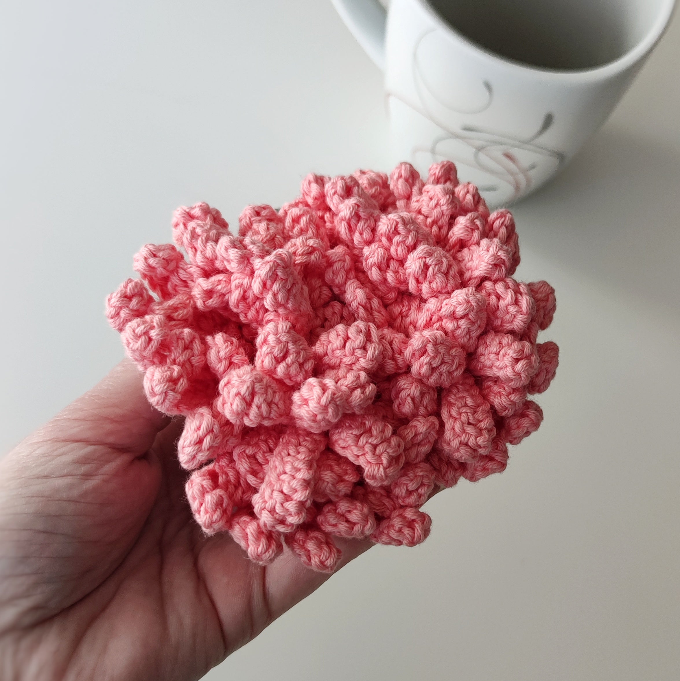 Gerbera Crochet Coaster Pattern – Floral PDF