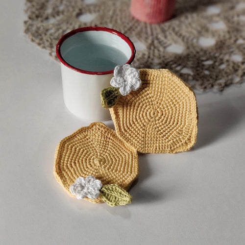 Crochet Lemon Coasters Pattern