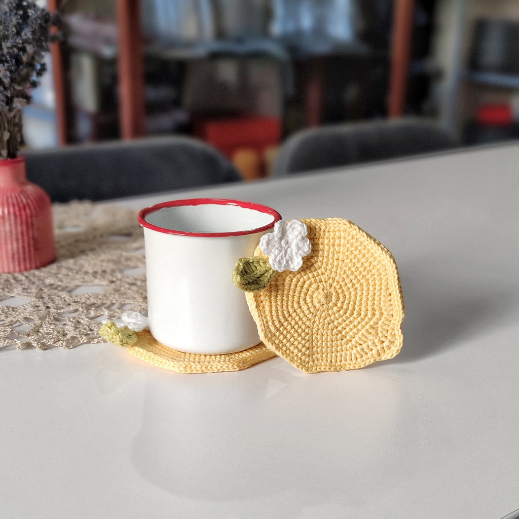 Crochet Lemon Coasters Pattern