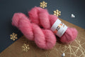 pink silk mohair yarn skeins hand dyed fluffy lace yarn rukodilna lavka