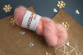 hand dyed silk mohair yarn skein in peach color by Rukodilna Lav
