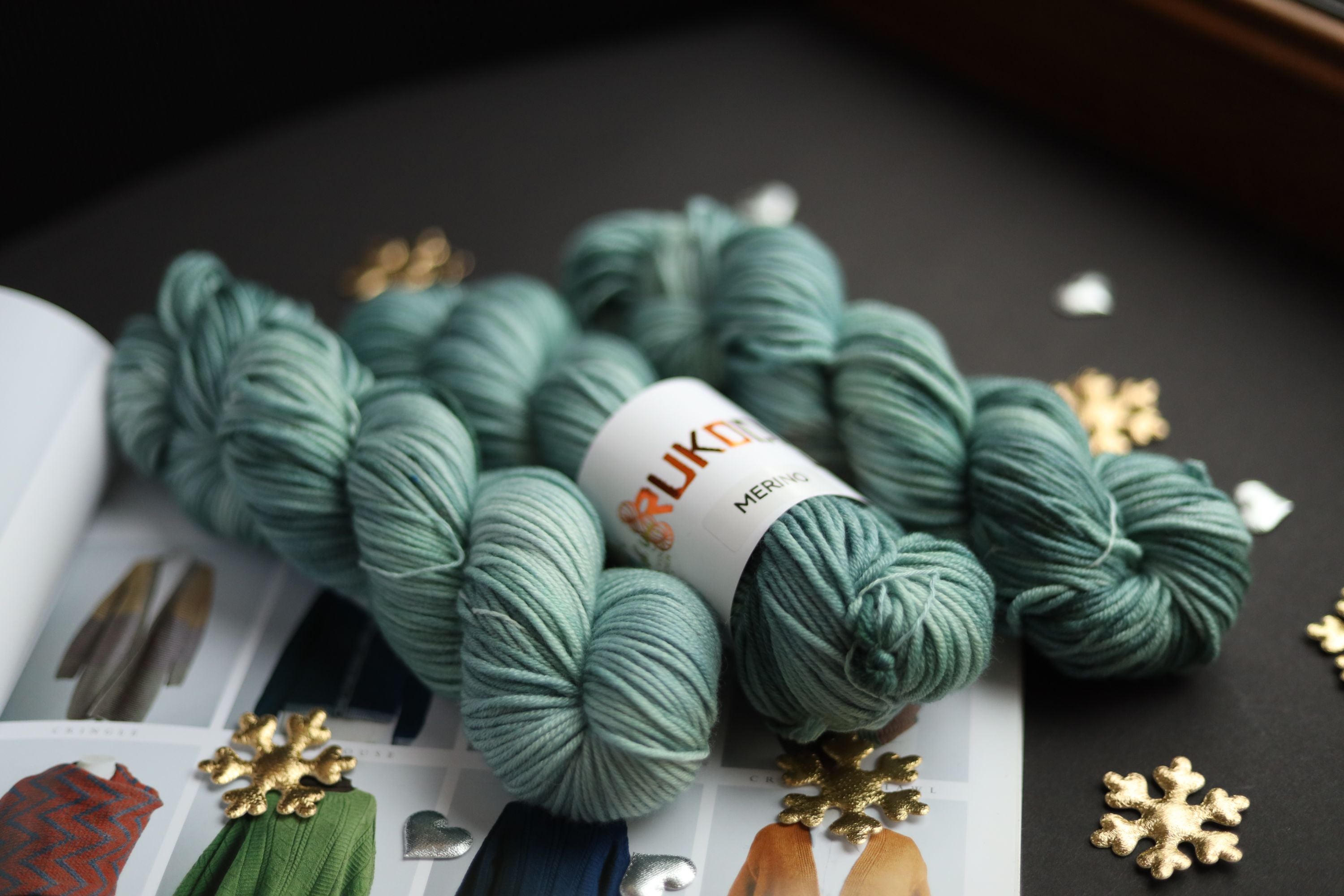 Hand dyed superfine merino yarn skeins 100g 180m