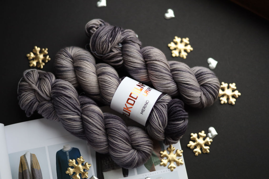 Hand Dyed Merino Yarn – Sport Weight 100g 180m | Gray Neutral Tones