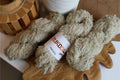 fluffy teddy yarn soft faux fur yarn beige cozy knitting yarn skeins