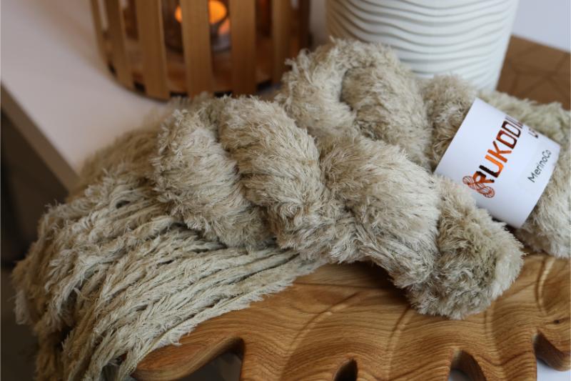 Faux Fur Yarn – Soft Teddy Texture Yarn for Knitting & Crochet