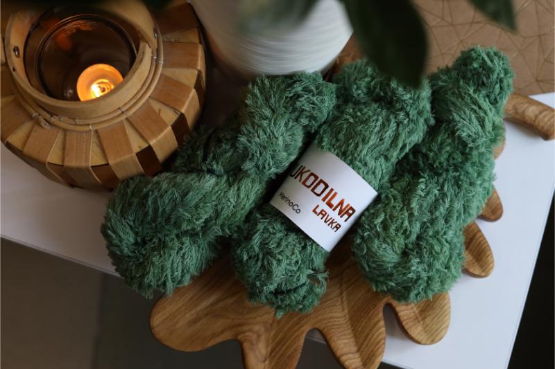 Hand dyed faux fur yarn with a soft teddy-like texture — fluffy, cozy and perfect for statement pieces.