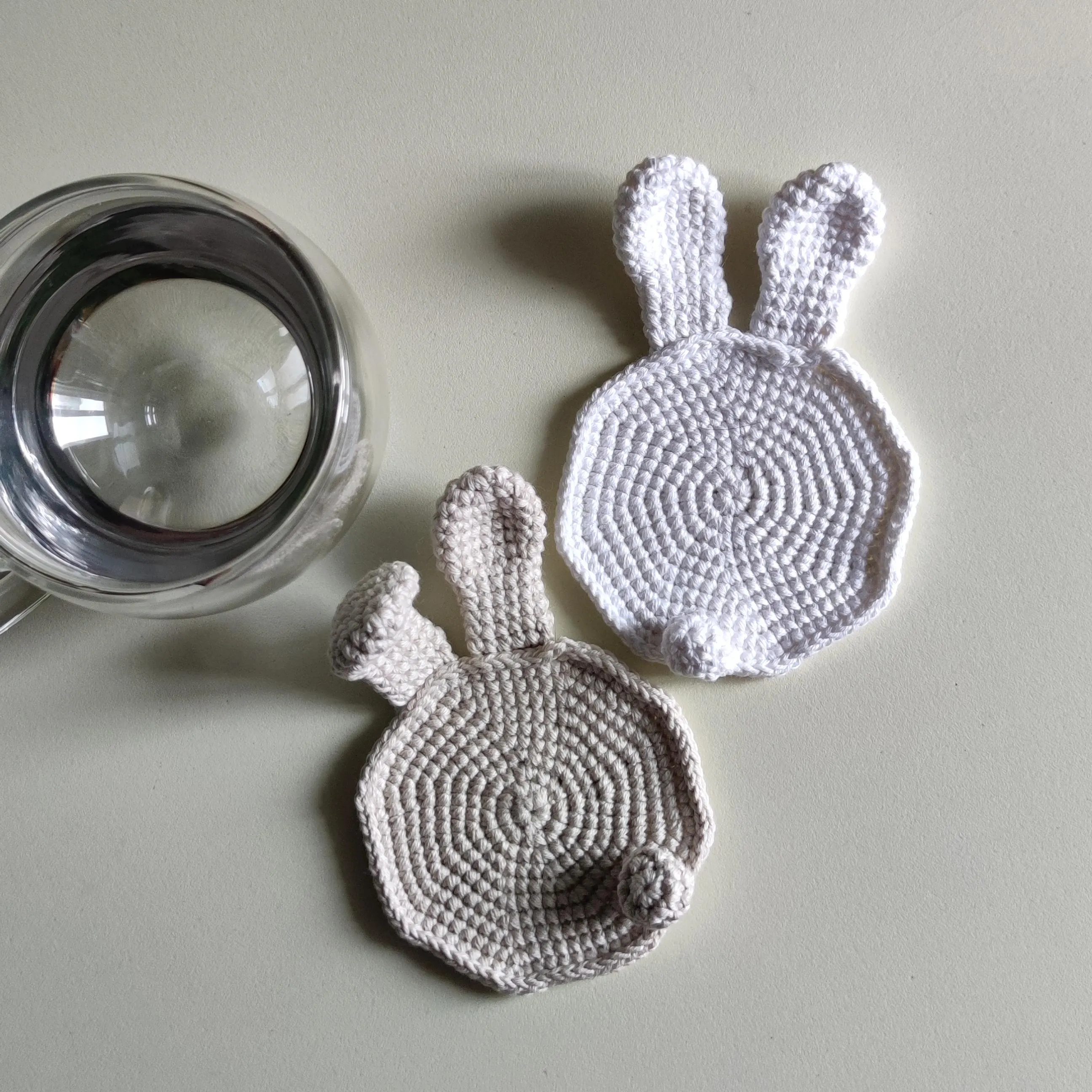 Bunny Coaster Crochet Pattern – Easter Cup Coaster PDF