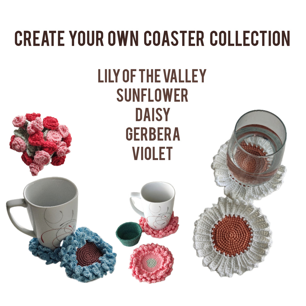 Crochet Flower Coaster Pattern PDF – Daisy Coaster Tutorial